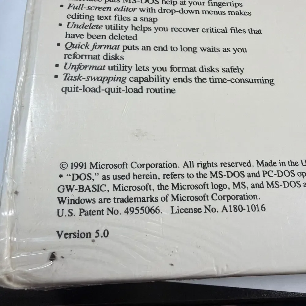 Microsoft MS-DOS 5.5 OEM Operating System Sealed 5.25 High-Density Disks ProVite